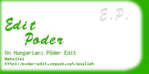 edit poder business card